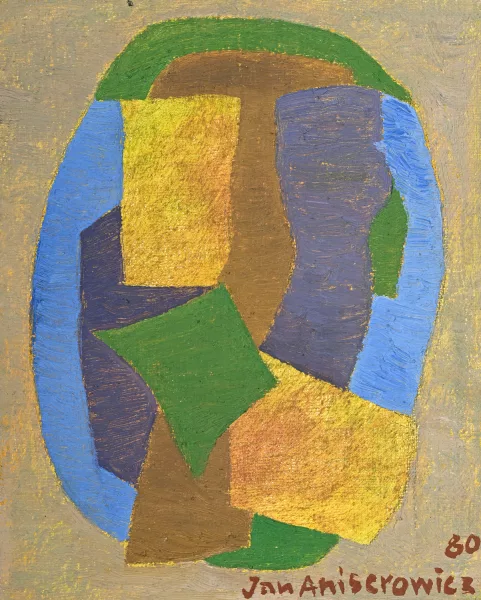 Jan Aniserowicz — Composition jaune, verte et bleue