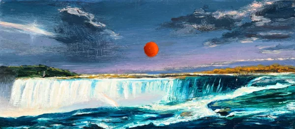 Adam Straus — "Red Ball Over Small Fall"