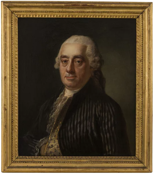 Johann Ernst Heinsius — Portrait de gentilhomme à la redingote rayée