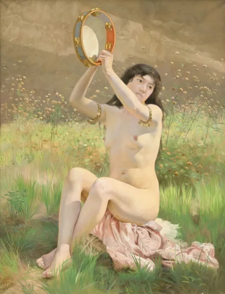 Marcel Mangin — Nu au tambourin,
