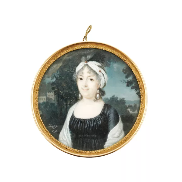 Pierre Charles Cior — Femme au bandeau blanc