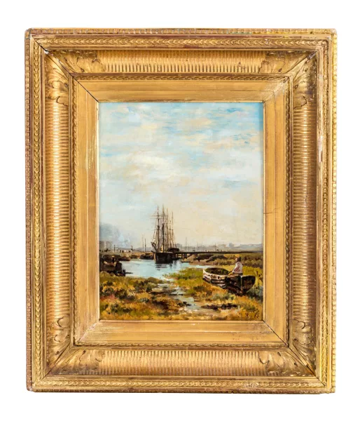 Marius Roy — Voilier près d'un pont