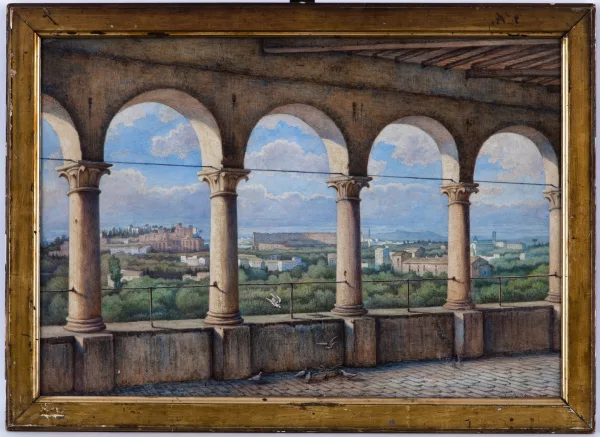 Julius Zielke — Rome, vue sur le Palatin et le Colisée, depuis l'Aventin