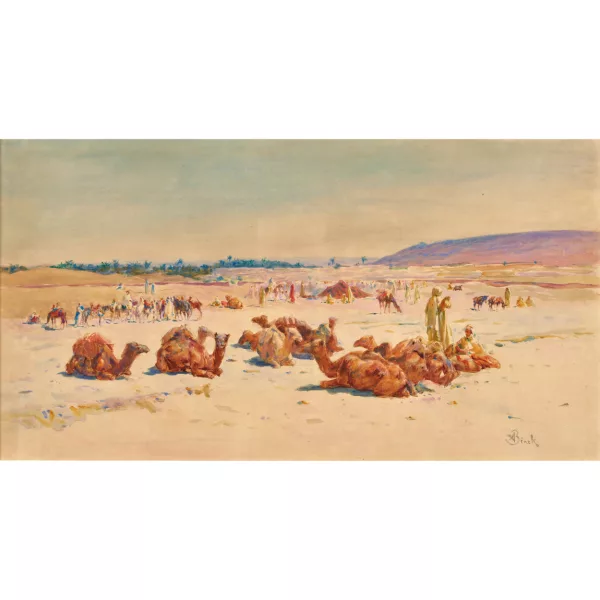 Alphonse Birck — La halte de la caravane.