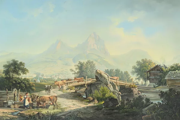 Carl Friedrich Heinzmann — Attribué à Carl Friedrich Heinzmann — "Schweiz Gegen den Myten"
