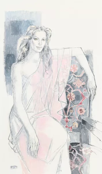 Édouard Georges Mac-Avoy — Femme drapée de rose