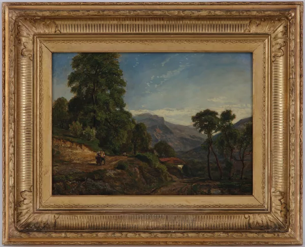 Théodore Fourmois — Paysage de montagne animé