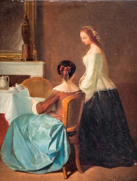 Alix d'Anethan — Attribué à Alix d'Anethan — Alix d'Anethan (1848-1921), attr. à, Femmes dans un