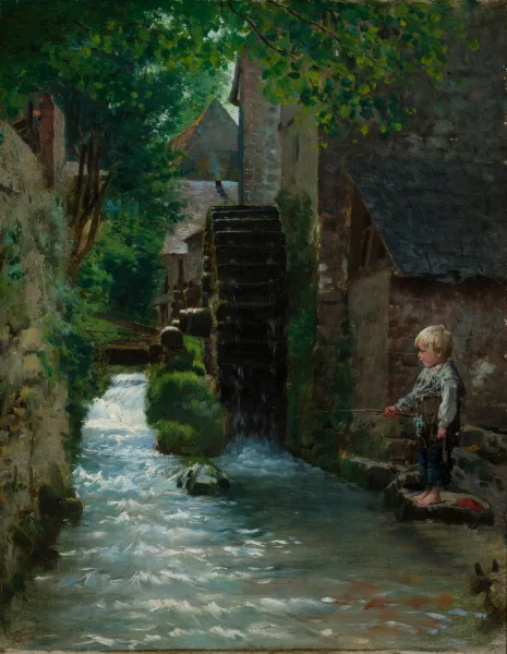 Gabriel Guay — Enfant jouant avec un bâton