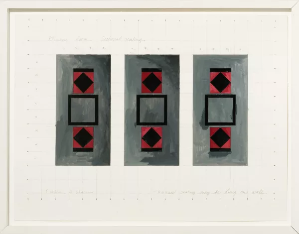 Andrea Zittel — "Study for Carpet/Furniture (DIning Room: Sectional Seating)"