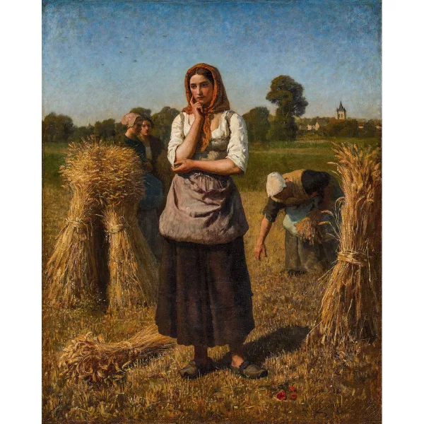 Jules Breton — Jeune paysanne pensive.