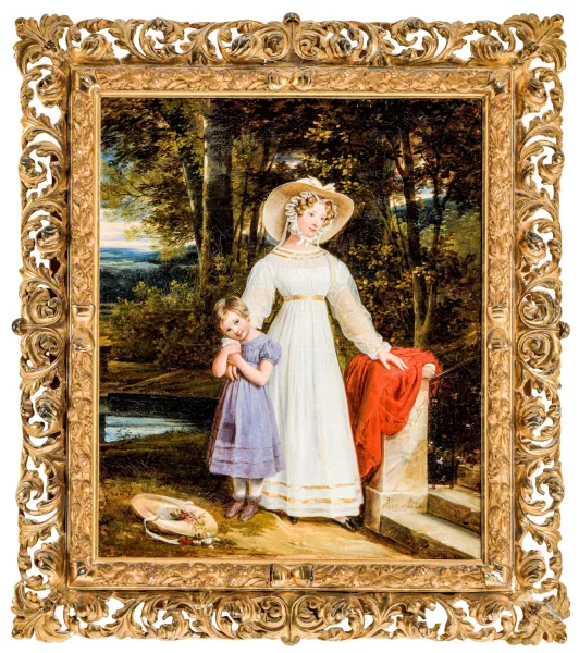 François-Édouard Picot — Portrait d'une mère et sa fille,