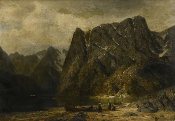 Georg M. Meinzolt — Paysage norvégien animé