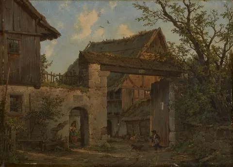 Carl Julius Leypold — Bauerngehöft im Frühling