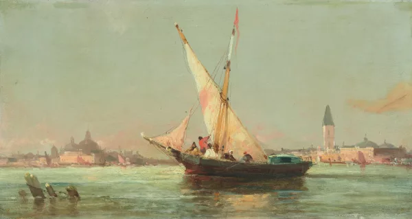 Henri van Wijk — Segelschiff vor Venedig