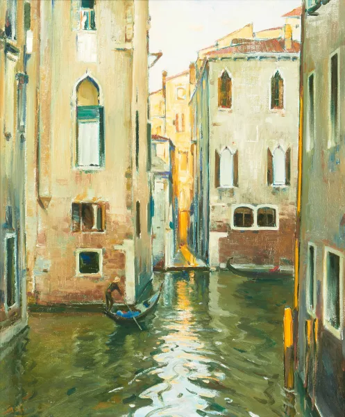Zhiwei Zhou — Venedig mit Gondoliere