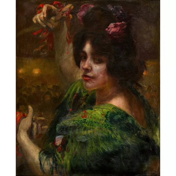 Albert Besnard — Flamencotänzerin vor Publikum.
