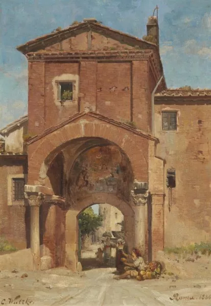 Carl Wuttke — Römischer Torbogen bei der Porta San Lorenzo