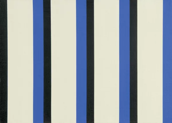 Andreas Brandt — Schwarz-Blau, Doppelstreifen, 1973