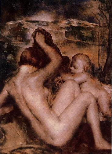 Grigory Gluckmann — Composition (Femme avec enfant), 1932