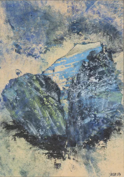Franz Beer — Franz BEER (1929), 'Composition', technique mixte