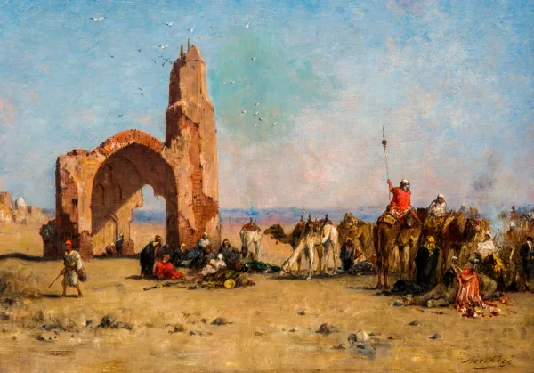 Narcisse Berchère — Paysage au Caire,