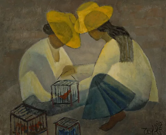 Louis Toffoli — Marchandes d'oiseaux, 1985