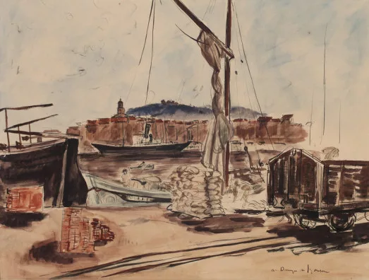 André Dunoyer de Segonzac — Le port de St Tropez