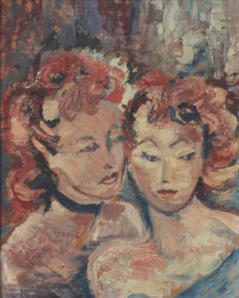 André Planson — André PLANSON (1898-1981)(attr.à), 'Deux amies', huile