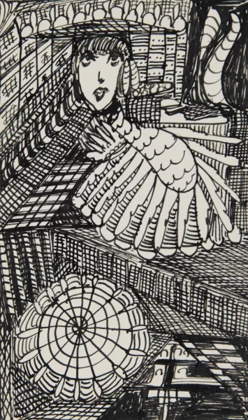 Madge Gill — Woman, 1950
