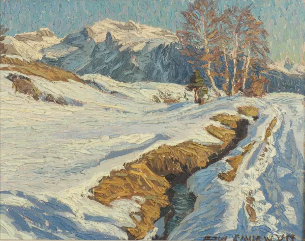 Paul Weiss — Paul WEISS (1888-1977), 'Montagne enneigée', huile