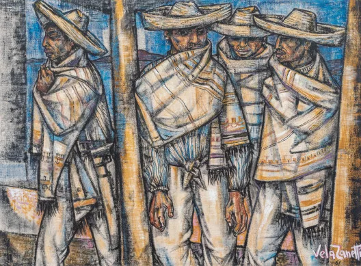 José Vela Zanetti — 4 Mexikaner mit Sombrero, 1961