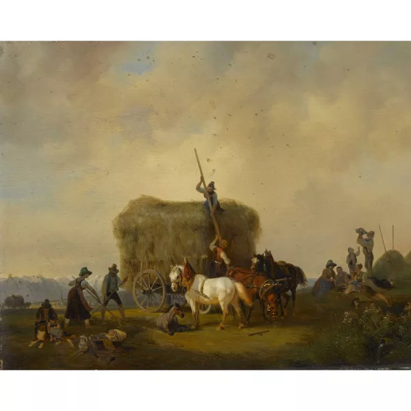August Franz Schelver — La fenaison.