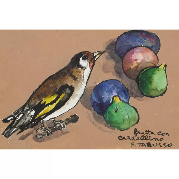Francesco Tabusso — "Frutta con cardellino".