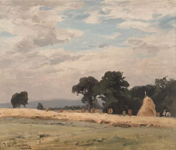Josef Willroider — Landschaft mit Heuernte
