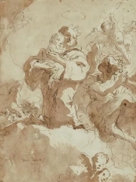 Giandomenico Tiepolo — Saint Antoine avec l’Enfant Jésus