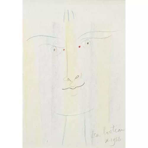 Jean Cocteau — Gesicht in Farbe