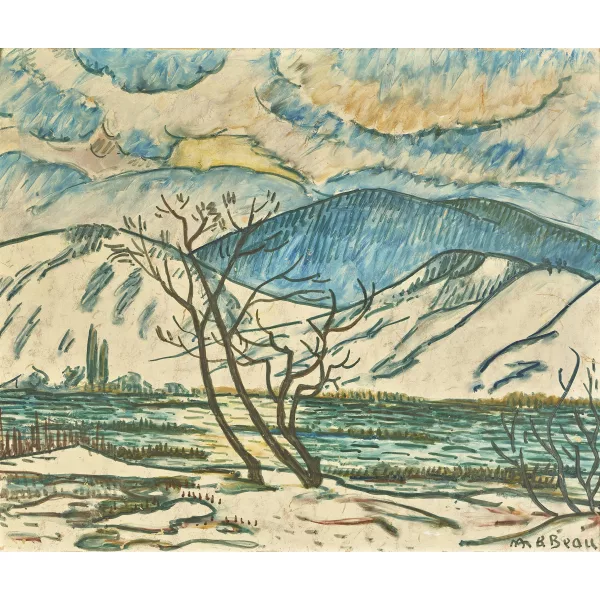 Alcide Le Beau — Winter landscape at Cortaillod