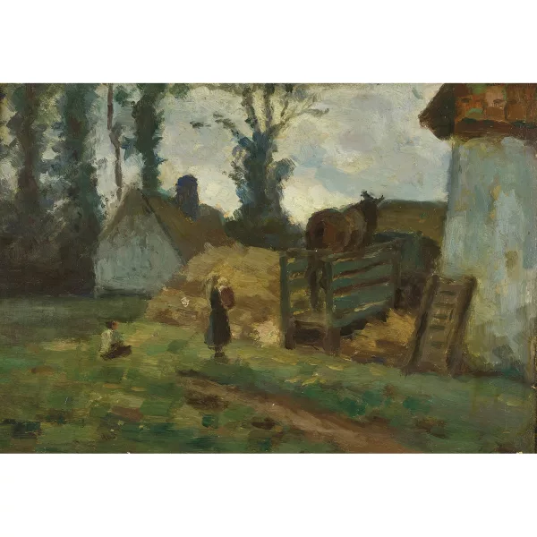 Fritz Mackensen — Paysanne à l'orée du village.