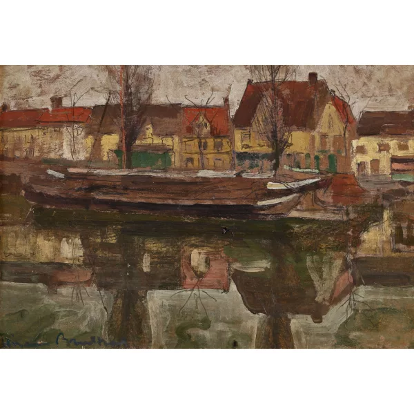 George Hendrik Breitner — « Bruges, lungo il canale ».