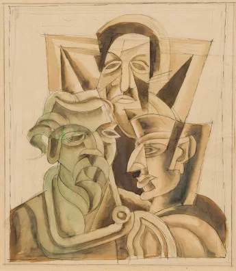 Fortunato Depero — Komposition mit Figuren