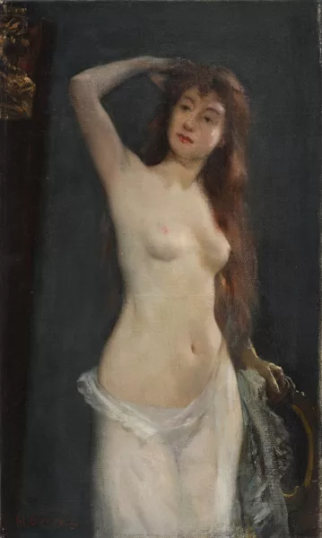 Henri Gervex — Femme nue devant son miroir