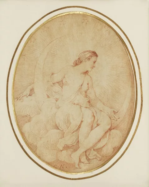 Charles-Joseph Natoire — Diane assise sur un croissant de lune