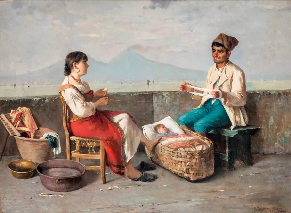 Pasquale Ruggiero — Couple au bébé à Naples