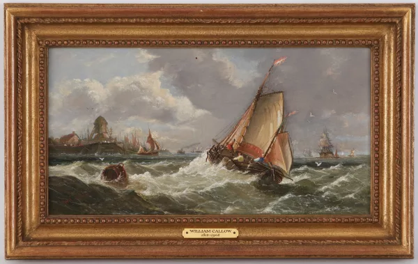 William Callow — Tempête au large du port,
