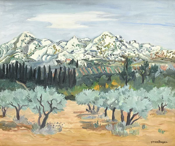 Yves Brayer — Paysage des Alpilles