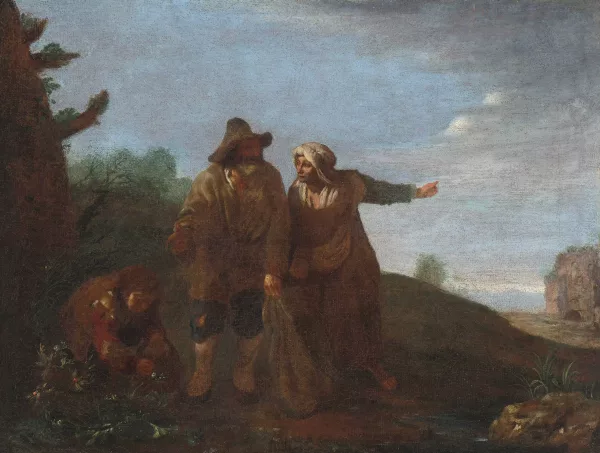 Jan Miel — Attribué à Miel, Jan — zugeschrieben Bauern am Schnecken sammeln
