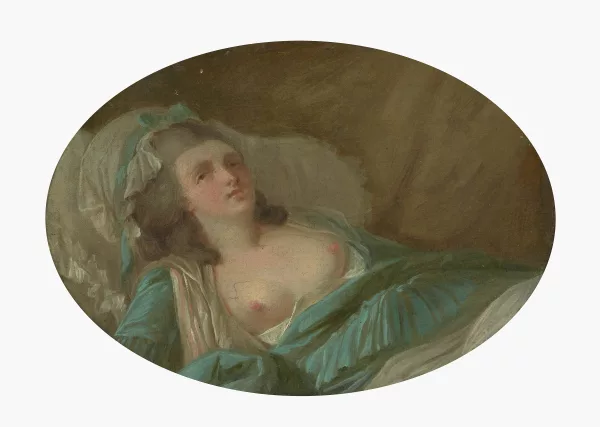Jean-Frédéric Schall — Attribué à Jean-Frédéric Schall — zugeschrieben Brustbild einer liegenden jungen Frau