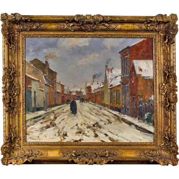 Jules Ribeaucourt — Verschneite Strassenpartie.