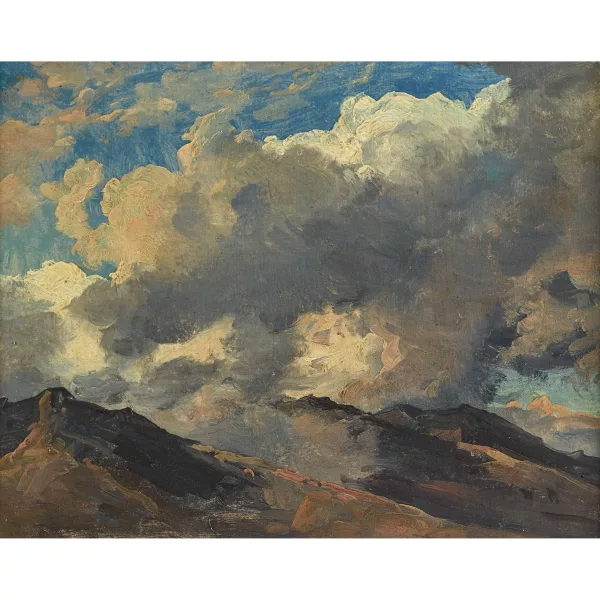 Carl Gustav Carus — Berggipfel in Wolken.